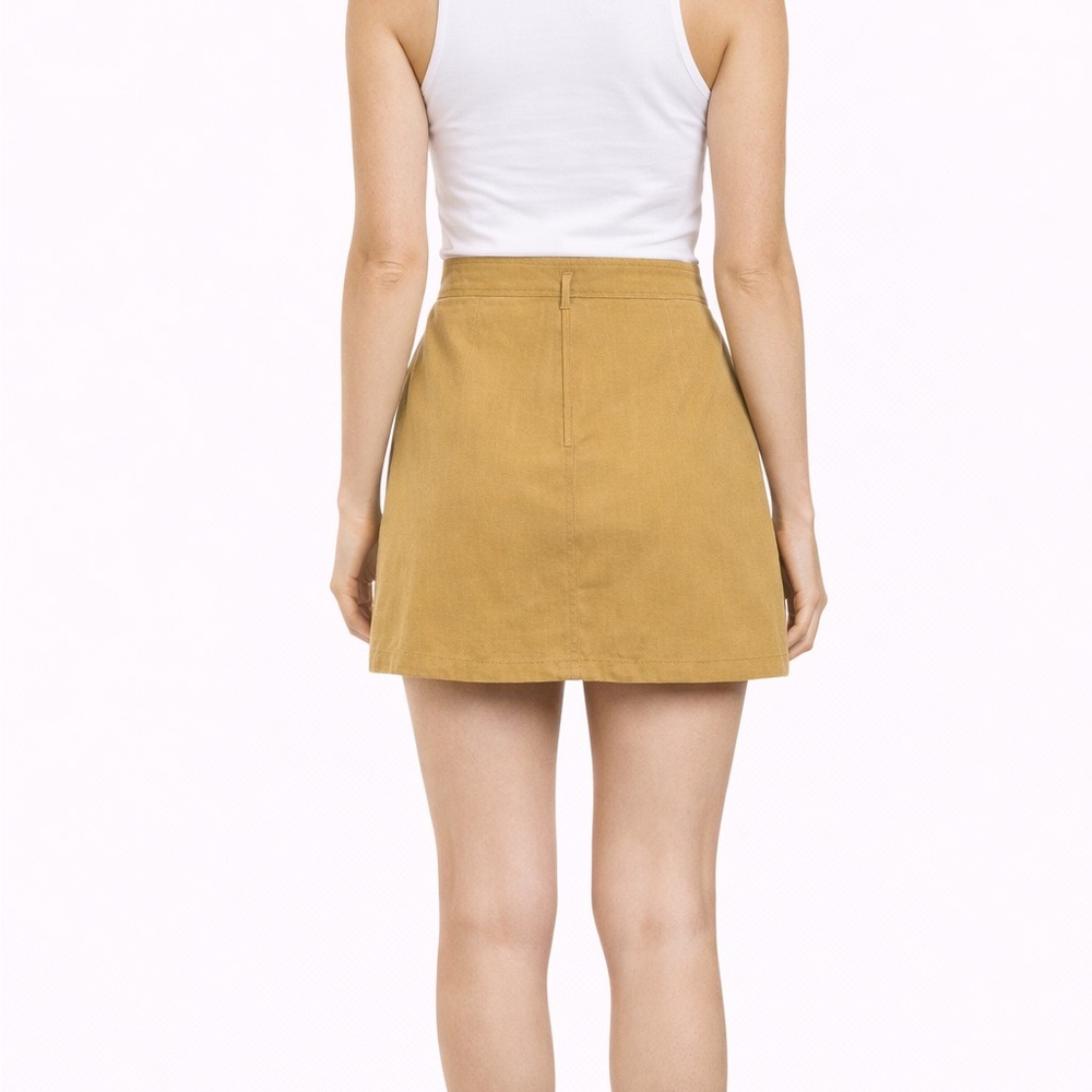 NWOT A.P.C. Mustard/ Tan Mini Skirt, size Small - Picture 2 of 6